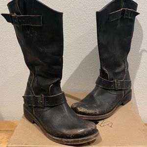 Freebird by Steven Crosby Leather Boot Dark Brown Black Size 8